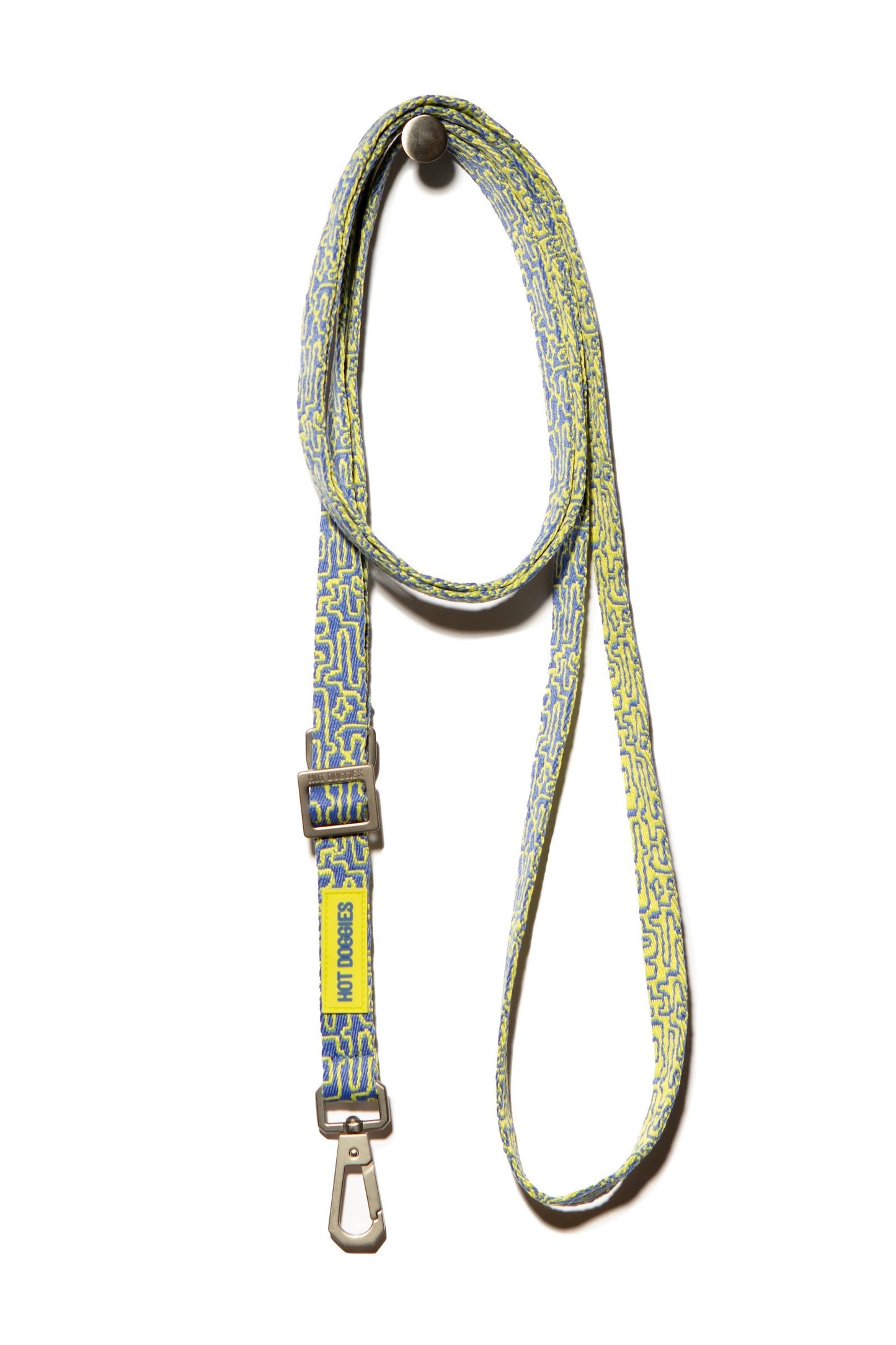 Hot Doggies Adjustable Hands-Free Dog Leash 150-240cm Blue Lime Eco-Friendly Durable