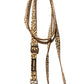 Hot Doggies beige and black flat adjustable dog leash, made from sustainable materials.