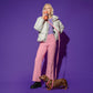 Hot Doggies pink wave design dog leash, fashionable and eco-conscious dog walking gear.