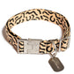 Hot Doggies Coco Noir dog collar in beige and black with secure zinc alloy buckle and eco-friendly recycled jacquard polyester.
