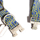 Close-up of the collar's durable high quality metal hardware, showcasing its sleek and sturdy design.