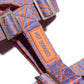 side of the Lily Coral Doodle Pattern Harness, showcasing its playful doodle pattern and eco-friendly construction.