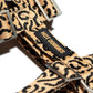 Side view of the Hot Doggies Coco Noir Harness with bold beige and black pattern showcasing its premium design and high quality.